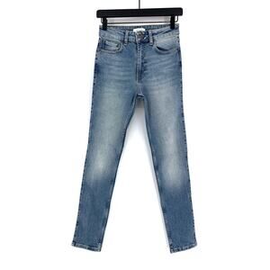 ANINE BING Mid Rise Skinny Jean Light Wash Denim 25